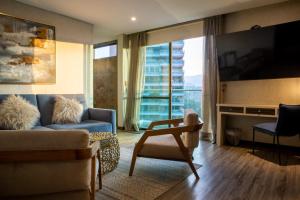 Istumisnurk majutusasutuses Cafe Hotel Medellín