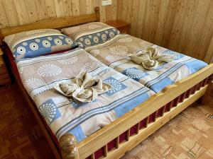 Postel nebo postele na pokoji v ubytování Chata Severka s Wellness