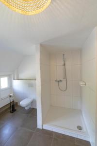 Koupelna v ubytování Ferienhaus Pure Jagst, Traum-Lage am Fluss mit Kaminzimmer und Infrarot-Wärmekabine + 34 fotografií