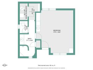 a floor plan of a condo at Dale in Scottsdale