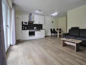 Η κουζίνα ή μικρή κουζίνα στο Appartement Hafenflair am Plauer See