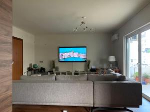 Telewizja i/lub zestaw kina domowego w obiekcie Captains 2-Bedroom Suite in Athens Nea Smyrni