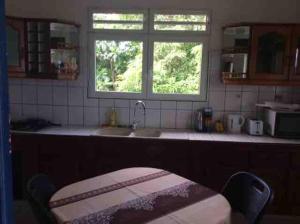 a kitchen with a sink and a window at KARENGA house type F4 in Sainte-Anne +47 photos