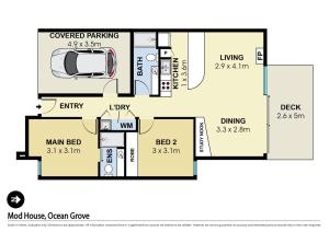 Mod House Ocean Grove- Walk to the shops, cafes, beach and park! Brand new luxury apartment in gated complex平面图
