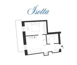 Půdorys ubytování Smart & Urban Suites - Corso51