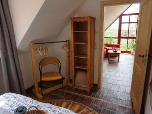 Postel nebo postele na pokoji v ubytování Ferienwohnung Partheblick