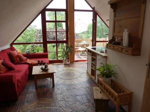Posezení v ubytování Ferienwohnung Partheblick