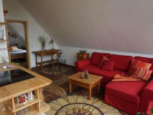 Posezení v ubytování Ferienwohnung Partheblick