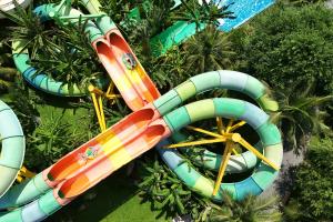 an aerial view of a water slide at a water park at Nha Trang Marriott Resort & Spa, Hon Tre Island in Nha Trang +139 photos