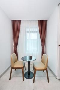 Posezení v ubytování Swan Motel
