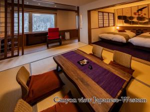 Uma área de estar em Hotel Taisetsu Onsen&Canyon Resort