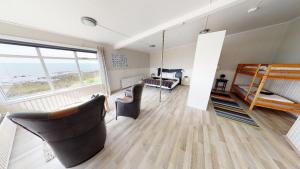 Voodi või voodid majutusasutuse Kleifar: Ocean View Apartment toas