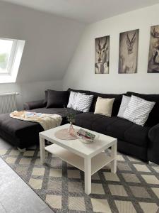 Ruang duduk di Ferienwohnung Heinz
