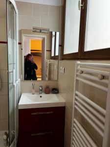 Koupelna v ubytování Studio cosy proche Père-Lachaise