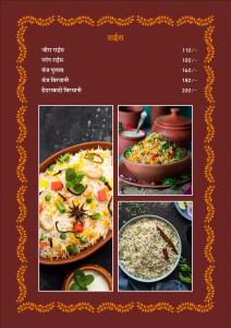 a collage of pictures of different types of food at Hotel New Kesar Palace in Agolai