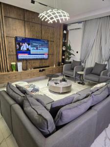 TV a/nebo společenská místnost v ubytování D' Cynosure