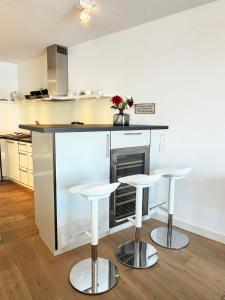 Kuchyň nebo kuchyňský kout v ubytování Penthouse Kapitänsbrücke