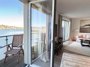 Balkón nebo terasa v ubytování Penthouse Kapitänsbrücke