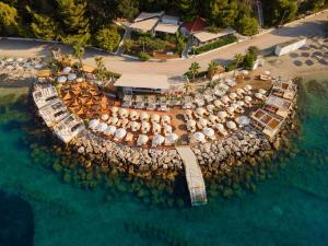 an aerial view of a resort on the water at Radisson Blu Resort & Spa in Split