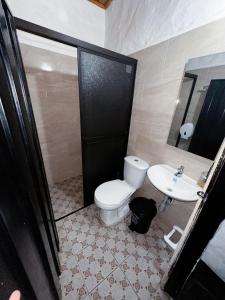 Koupelna v ubytování Hotel Mawill