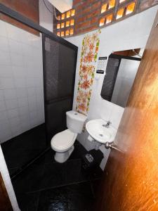 Koupelna v ubytování Hotel Mawill