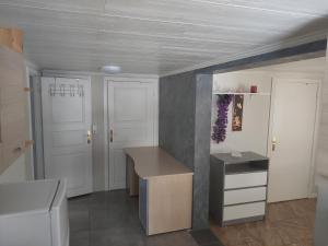 Kuchyň nebo kuchyňský kout v ubytování Halfway