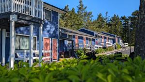 a row of houses on a street at Ocean View Terrace in Hampton Bays