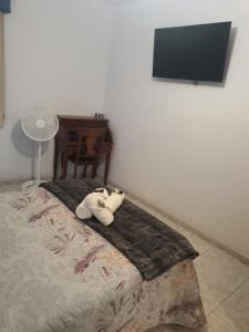 Łóżko lub łóżka w pokoju w obiekcie Pension A Barca