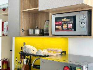 Nhà bếp/bếp nhỏ tại Dr 502 Modern Studio With City View And Kitchen