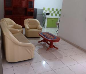 Ruang duduk di Villa fleurie