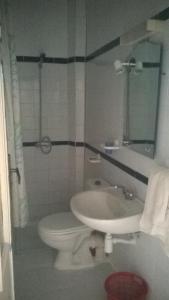 Bilik mandi di Hotel Tiout