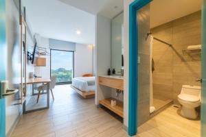 Koupelna v ubytování Smart Hotel
