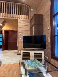 TV a/nebo společenská místnost v ubytování Tiiringolf Cottages