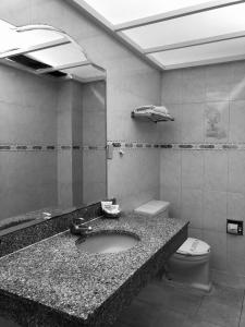 Koupelna v ubytování Hotel Mina