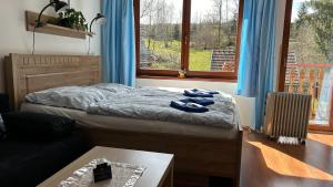 Postel nebo postele na pokoji v ubytování Chata Pohoda