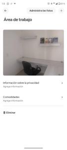 página de un sitio web con una silla negra en Apartamento en el mejor sector de Zipaquira, en Zipaquirá