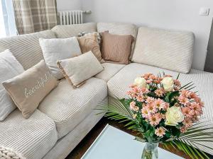 Et opholdsområde på Maison Cosy Jardin & Terrasse