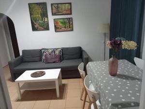 a living room with a couch and a table at Piso Barbate in Barbate