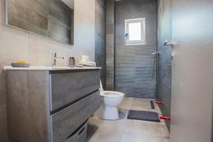 ein Badezimmer mit Waschbecken und Toilette in der Unterkunft Holiday house with a parking space Gornji Prolozac, Zagora - 24024 in Gornji Proložac