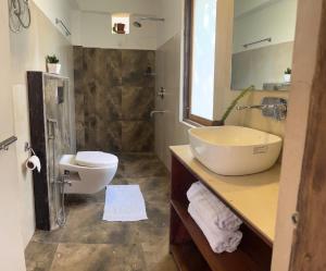 Koupelna v ubytování Miknaon Farmstay
