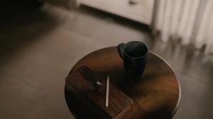 a coffee table with a cup on top of it at Wayanad Silverwoods Forest Resort & Spa in Padinjarathara