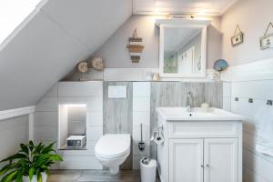 Ένα μπάνιο στο Ferienwohnung Freiblick