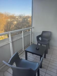 Ein Balkon oder eine Terrasse in der Unterkunft Stuttgart mitte