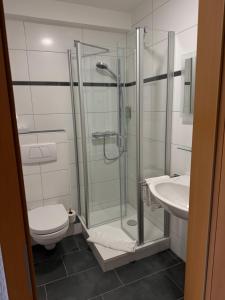 Koupelna v ubytování Hotel Zum Klosterfischer