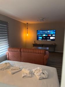 Posteľ alebo postele v izbe v ubytovaní Hotel Cervantes