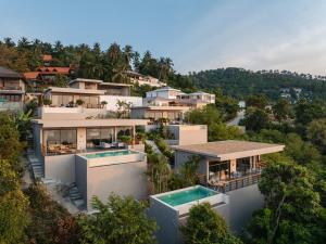an aerial view of a house at SO Sunset Sea View Villa in Salad Beach