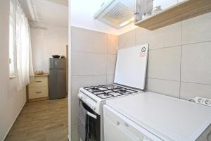 Kuchyň nebo kuchyňský kout v ubytování Apartment Dragomir 1052