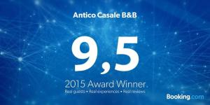 Certifikát, hodnocení, plakát nebo jiný dokument vystavený v ubytování Antico Casale B&B