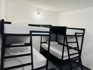 pokój z dwoma łóżkami piętrowymi w obiekcie Hello Aliya Hostel w mieście Sigirija