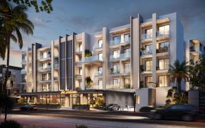 una representación arquitectónica de un hotel en The Pelican Hotel Cantonments Accra, en Accra
